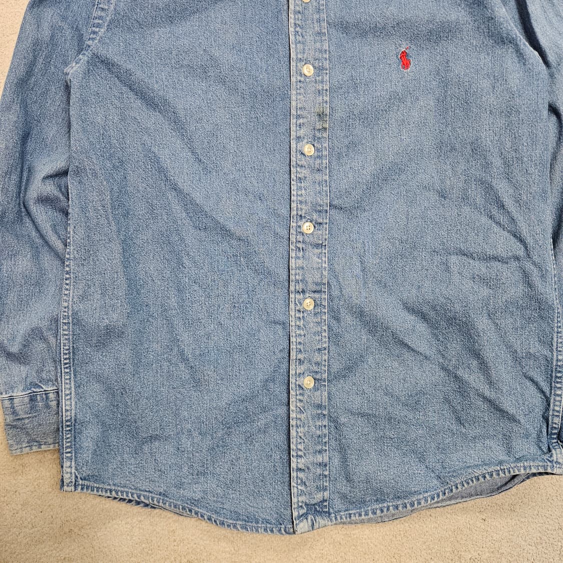 90s 폴로 랄프 로렌 데님 셔츠 S 상품이미지3
