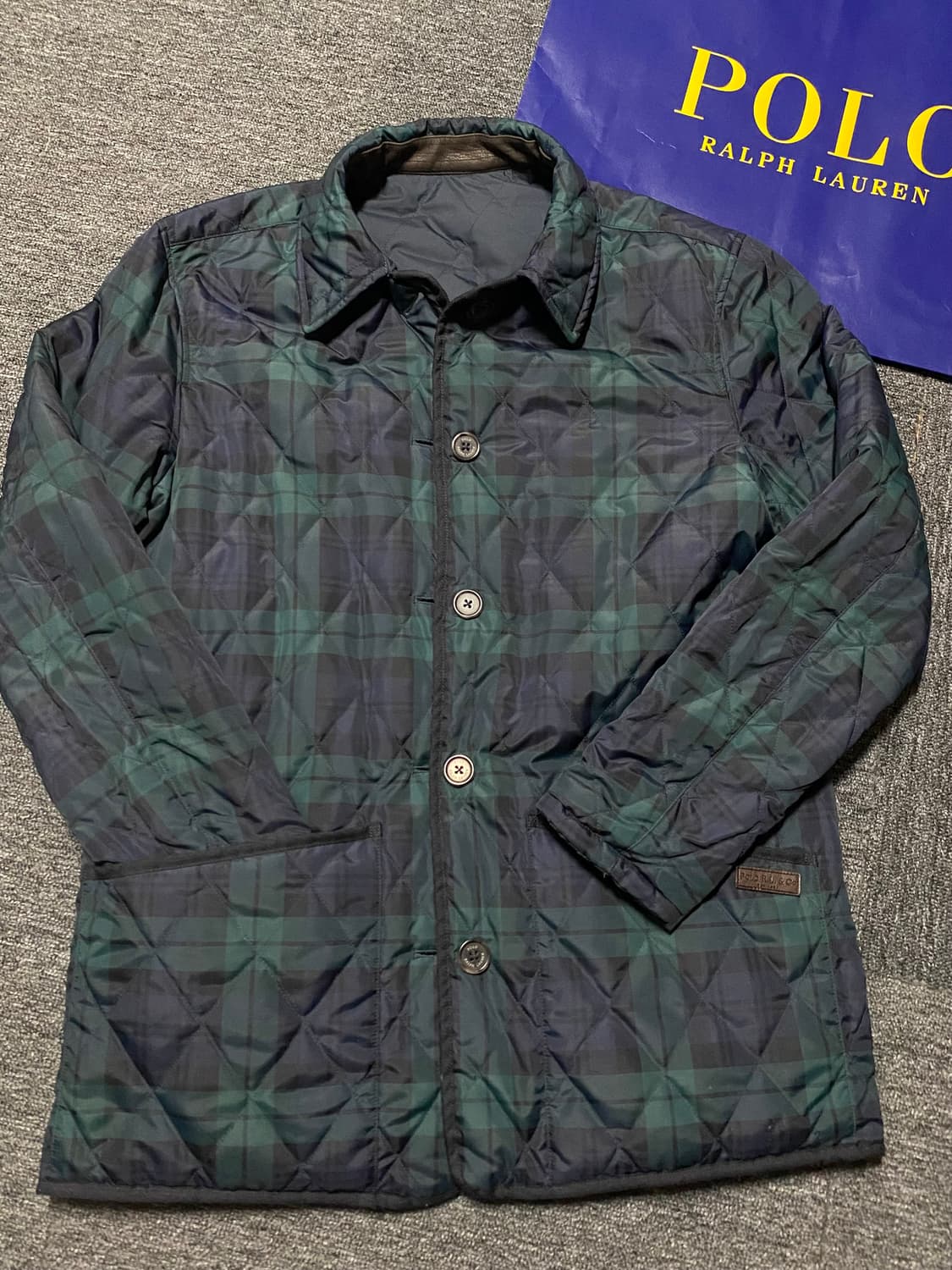 정리, 블랙와치 타탄체크 폴로 양면 리버시블 퀼팅 자켓 상품이미지8