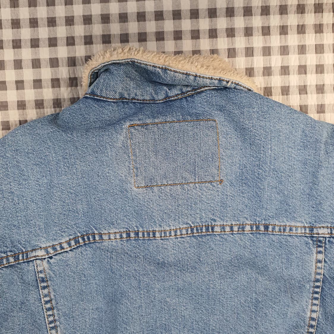 자라 오버핏 쉐르파 데님 겨울자켓 남자95~100 상품이미지5