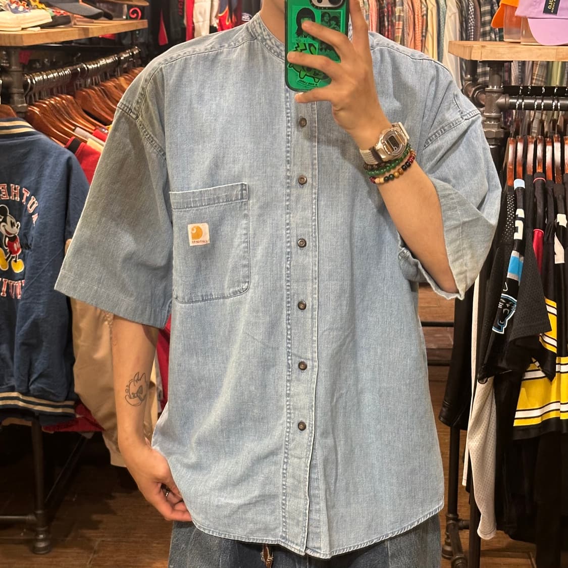 [HI] 칼하트 반팔 데님셔츠 상품이미지1