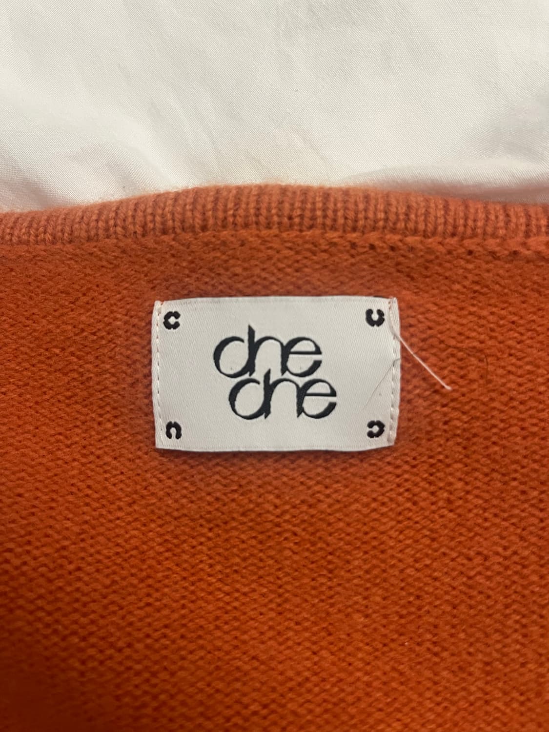 Dhedhe 오렌지 크롭 가디건 상품이미지3