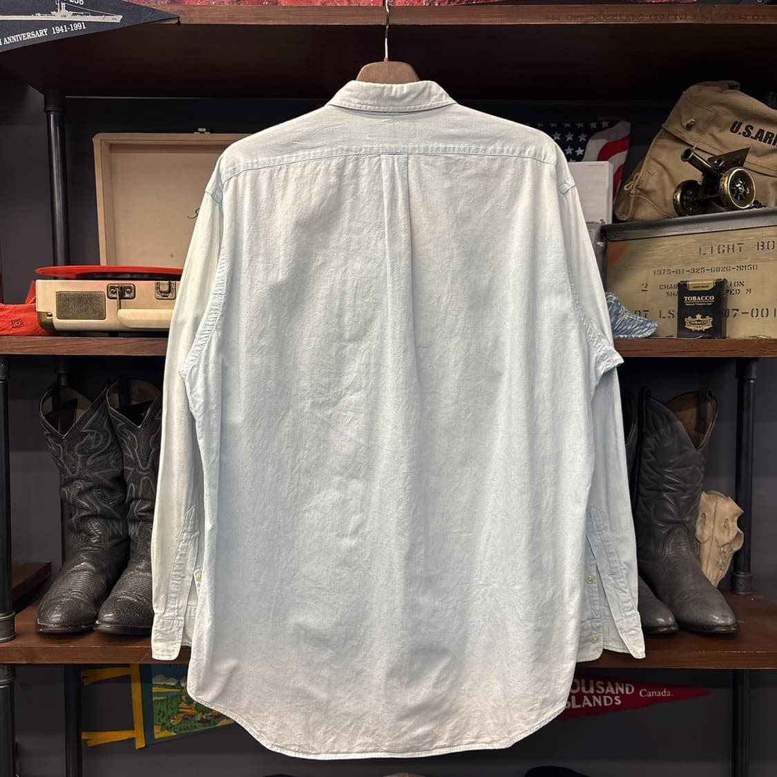 90s 폴로 랄프로렌 Elliot 라인 샴브레이 워크 셔츠 N1007 상품이미지2