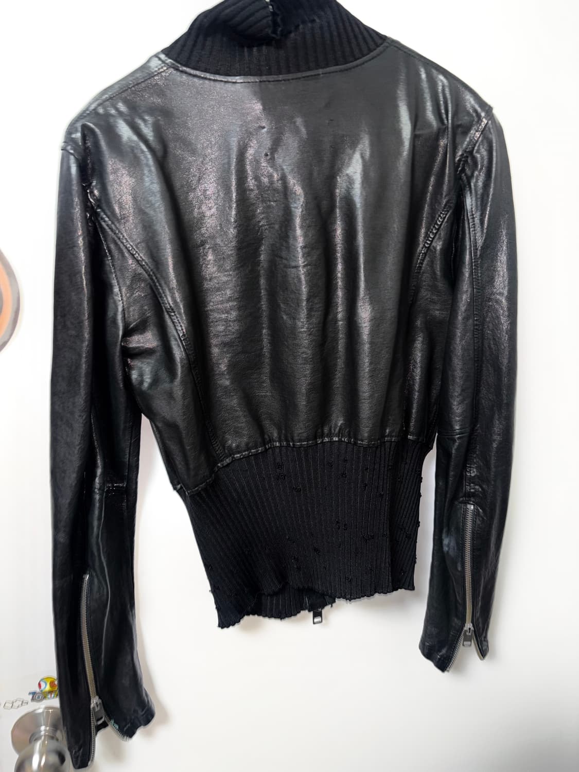 디젤 빈티지 램스킨 라이더가죽자켓 (착샷) 상품이미지3