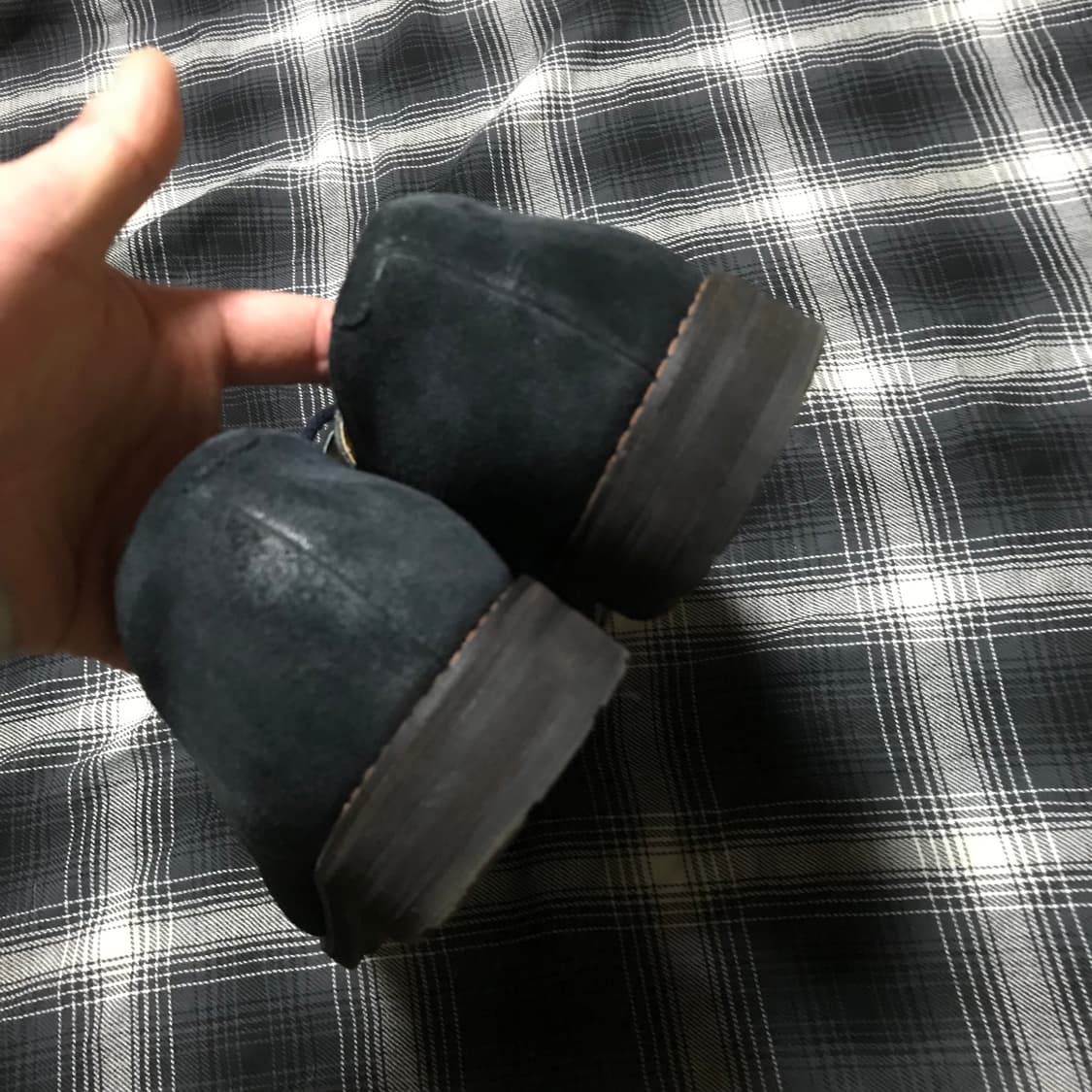 재팬 90s men’s bigi 네이비 누벅 스웨이드 더비슈즈 상품이미지4