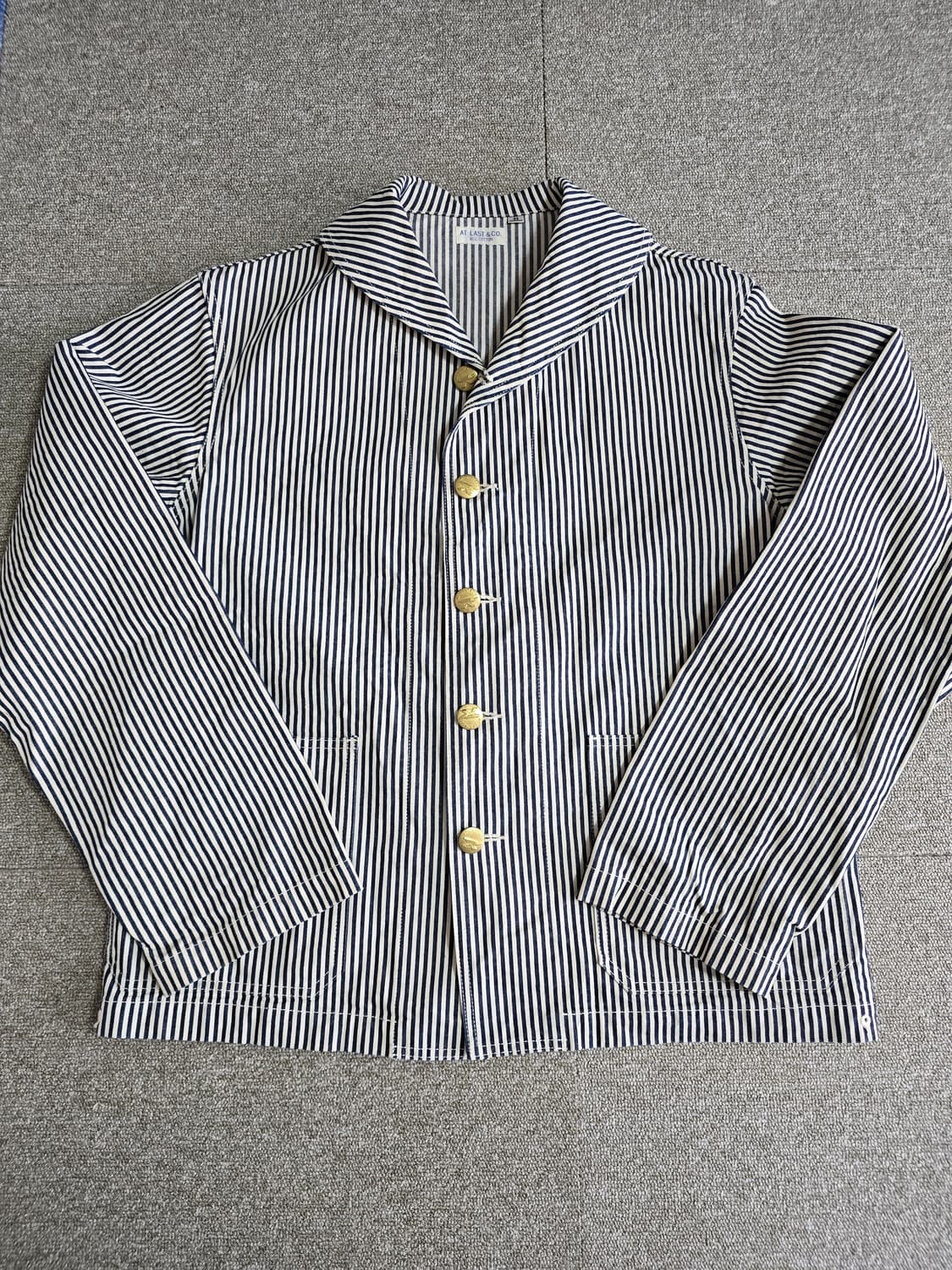 타임원클로딩  엣라코 히코리 세일러 커버올 자켓44 엣라스트 부처프로덕츠 상품이미지1