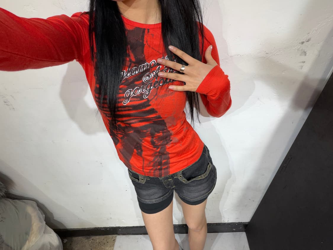 JPN 일본빈티지 와투케 펑크 프린팅 롱슬리브 긴팔티 os 상품이미지2