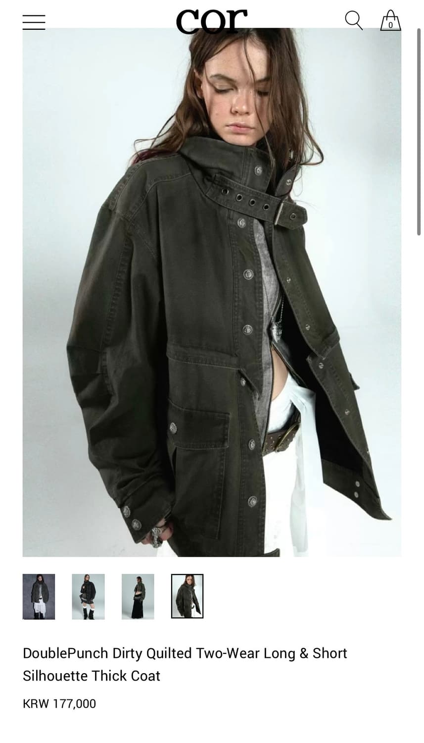 Shop cor 카키 야상자켓 투웨이 상품이미지1