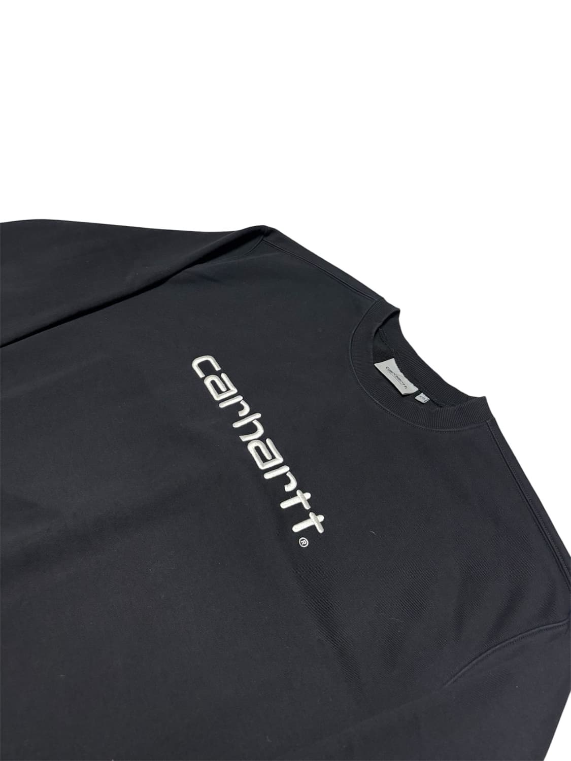 칼하트 wip 플리스 빅로고 맨투맨 블랙 2XL 상품이미지3