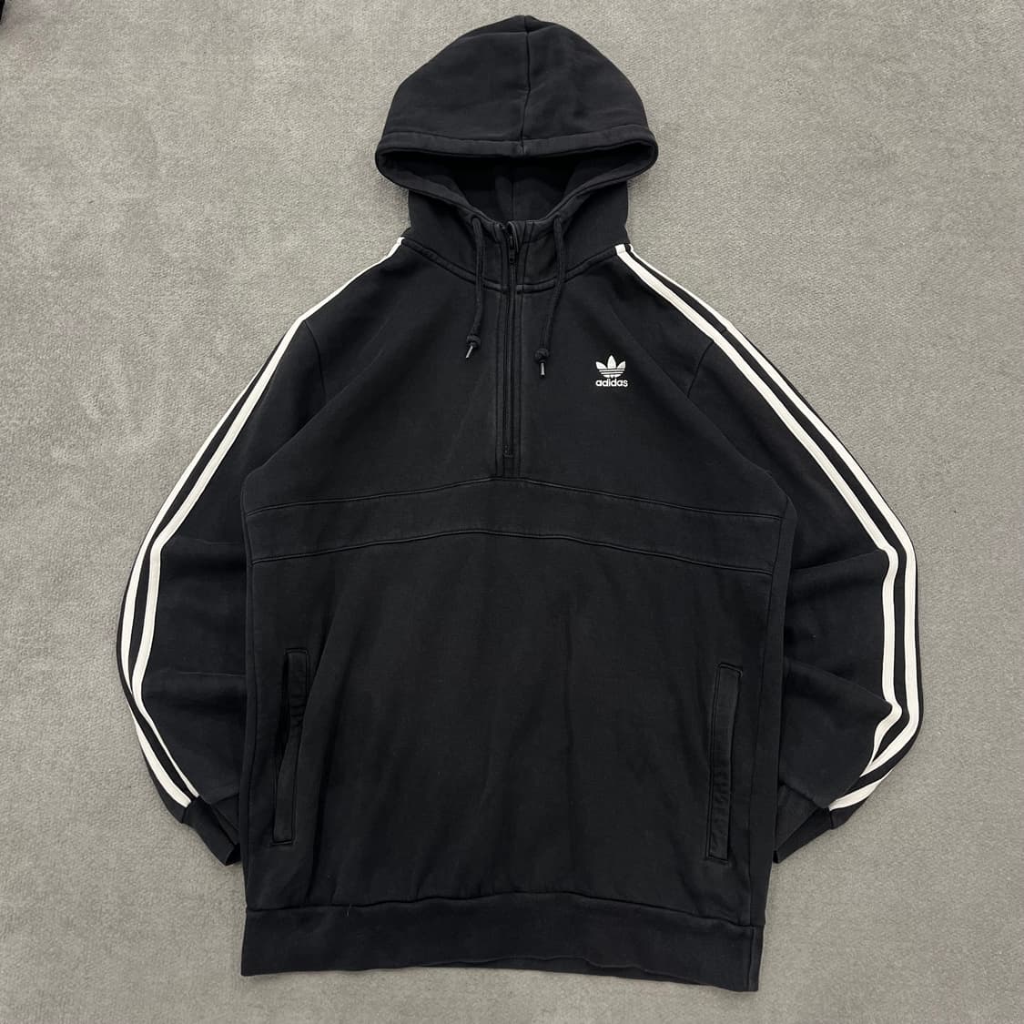 XL 아디다스 삼선 후드 하프집업 상품이미지1