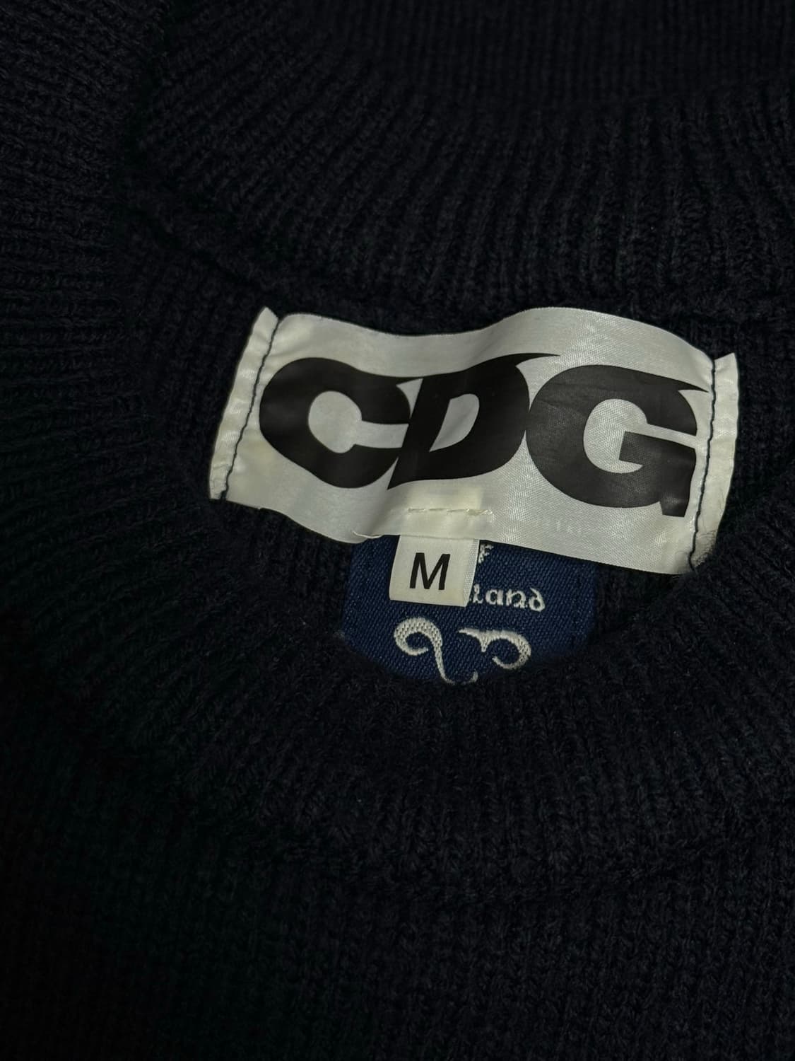 CDG 라운드넥 스쿨 풀오버 네이비 니트 꼼데가르송 상품이미지6