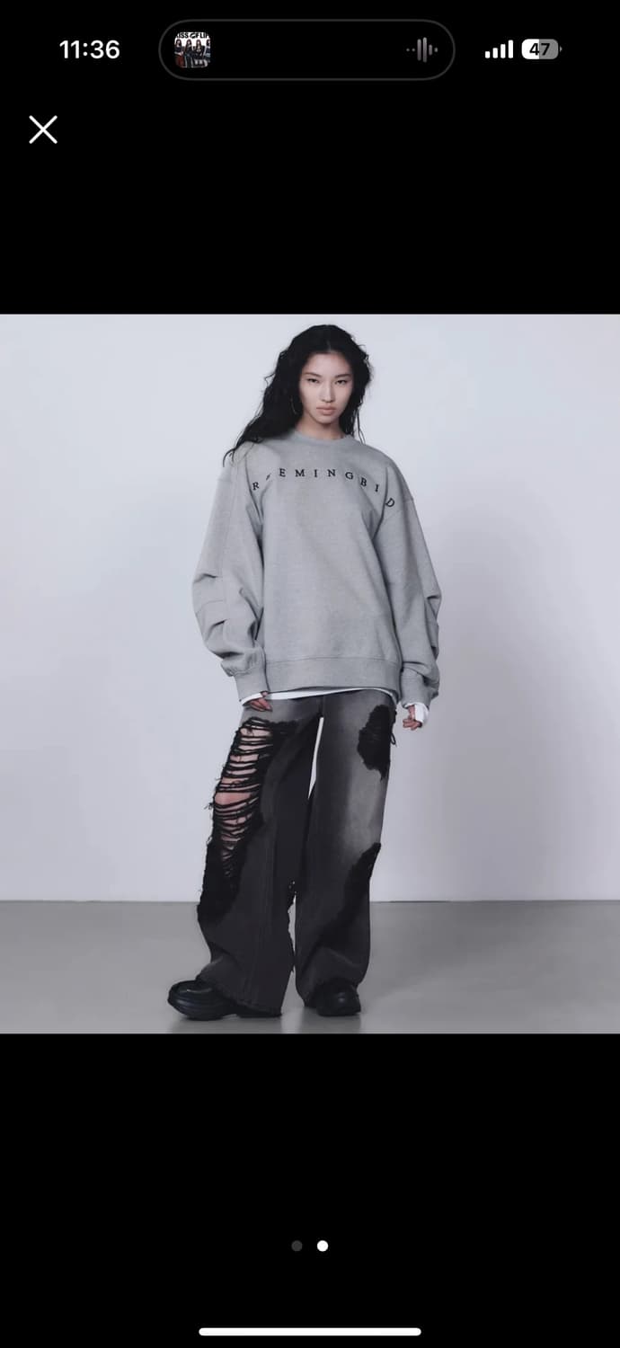 트리밍버드 Horizon Logo Sweat Shirt 멜란지 상품이미지2