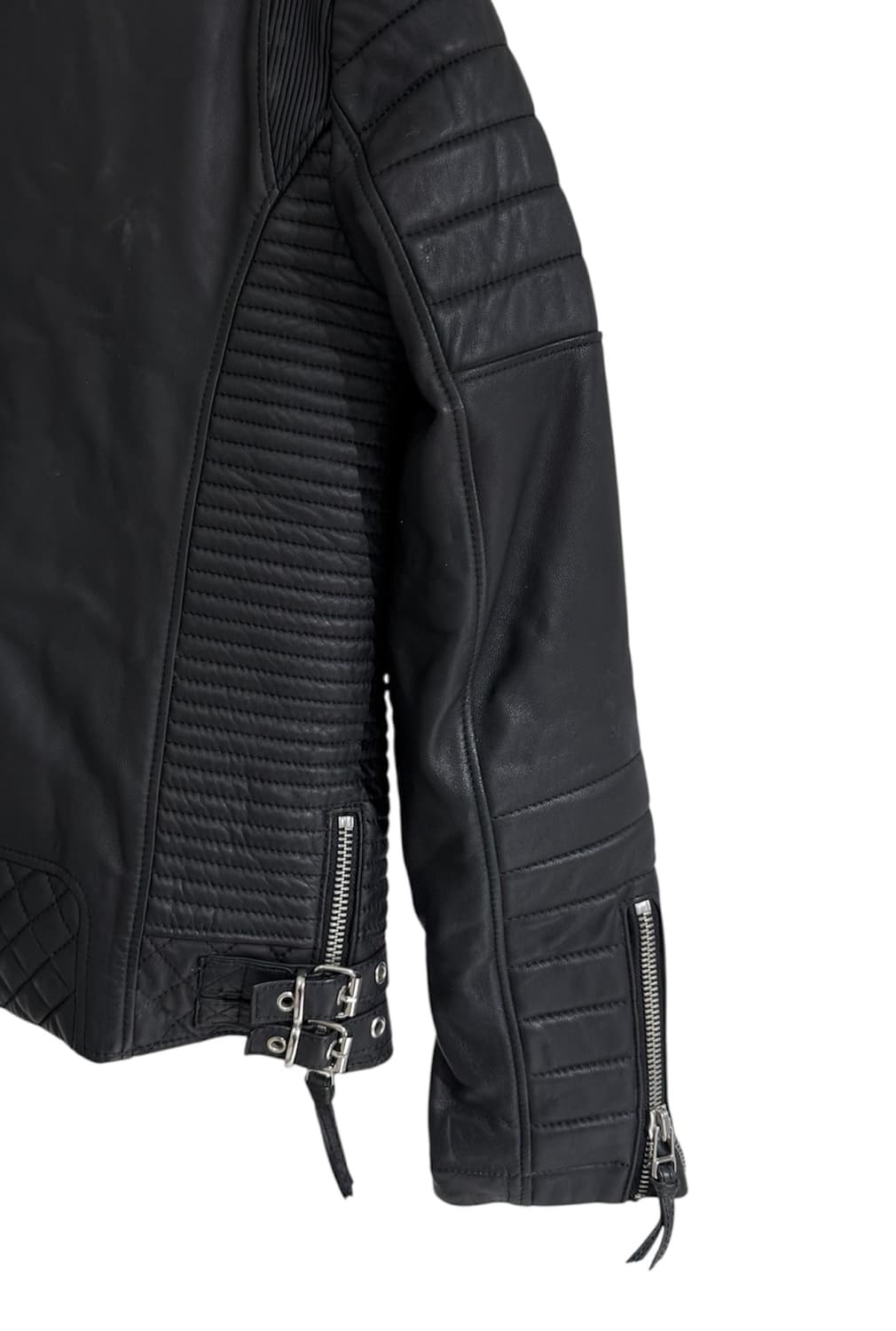 보다스킨 케이마이클 쉽스킨 바이커 레더 자켓 상품이미지5