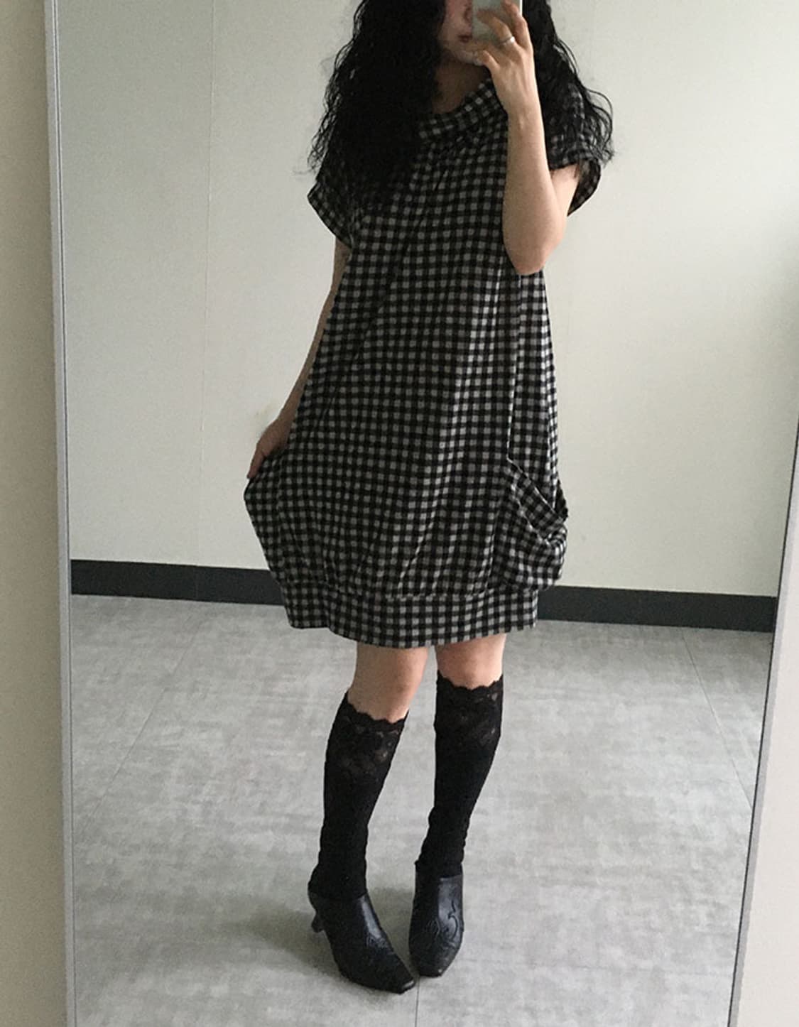 gingham check dress 상품이미지5