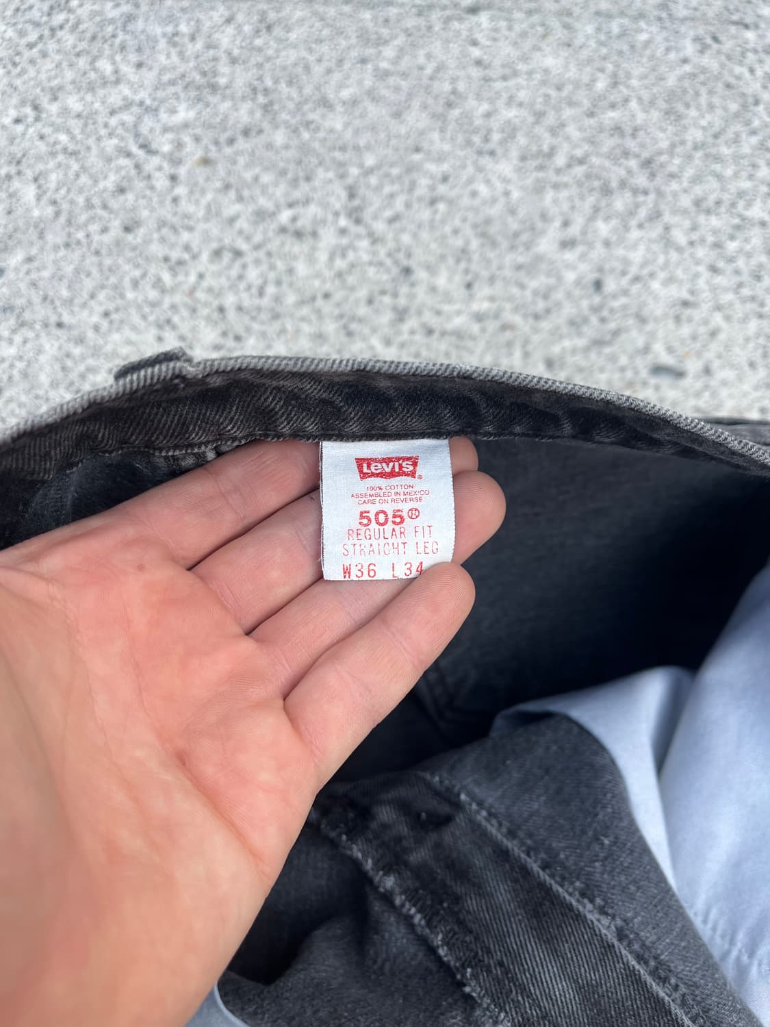 90s Levi's 505 흑청데님팬츠 상품이미지5