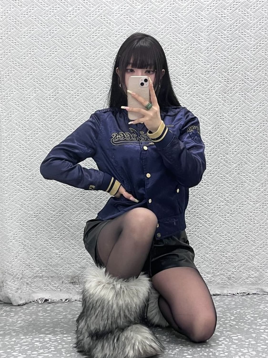 MLB 올드스쿨 레트로 Y2K 00s 새틴 바시티 자켓 90 C10068 상품이미지1