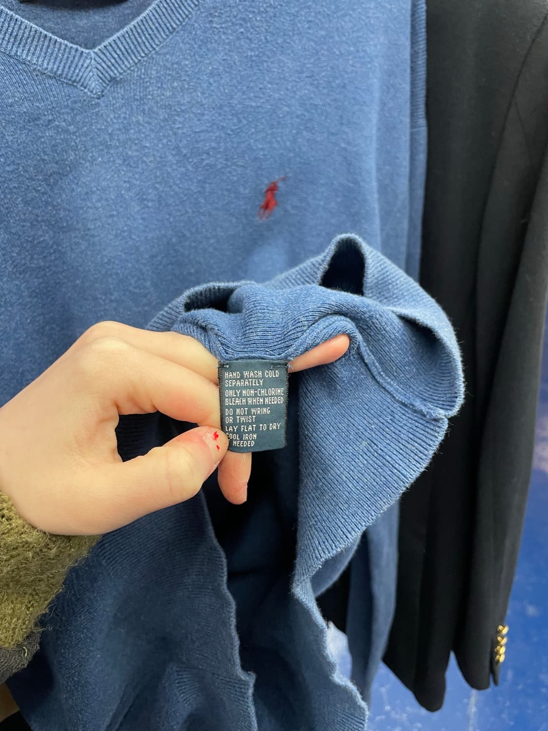 PRL 폴로 랄프로렌 피마코튼 브이넥 니트 상품이미지8