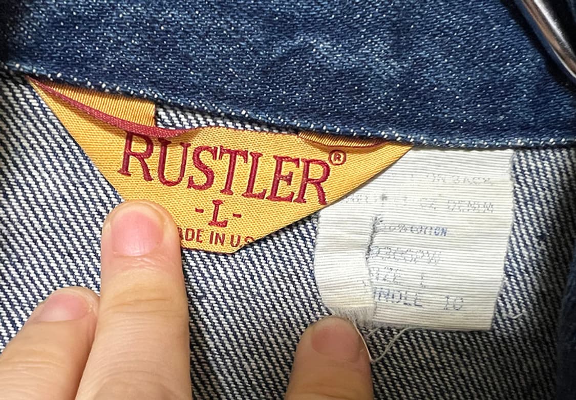 RUSTLER by 랭글러 USA 남자 트러커 데님자켓 L 100-105 상품이미지4