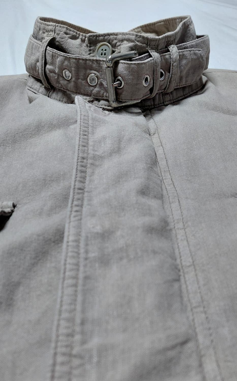 [L] 캉골(KANGOL) 린넨 혼방 빈티지 필드 재킷 (베이지/그레이) 상품이미지3