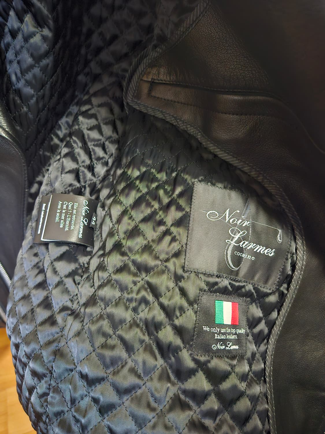 44) 느와르 라르메스 BLACK LABEL 블랙라벨 더블라이더 가죽 레 상품이미지5