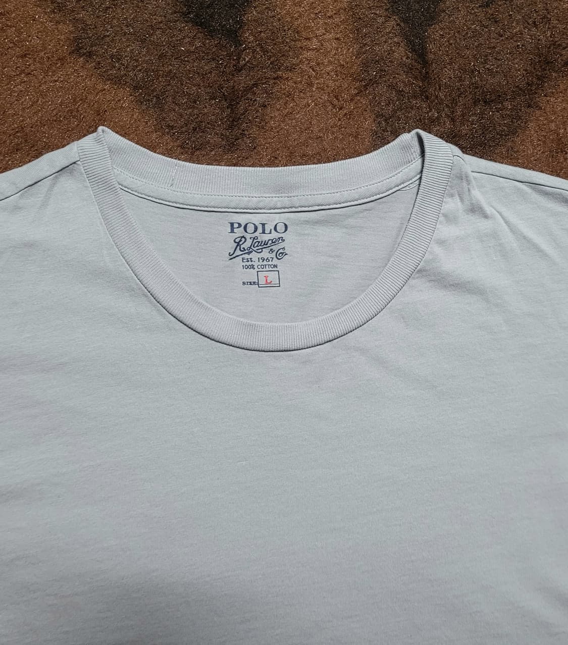 폴로 랄프로렌 남성용 연한 청그레이 반팔티(L) 상품이미지2
