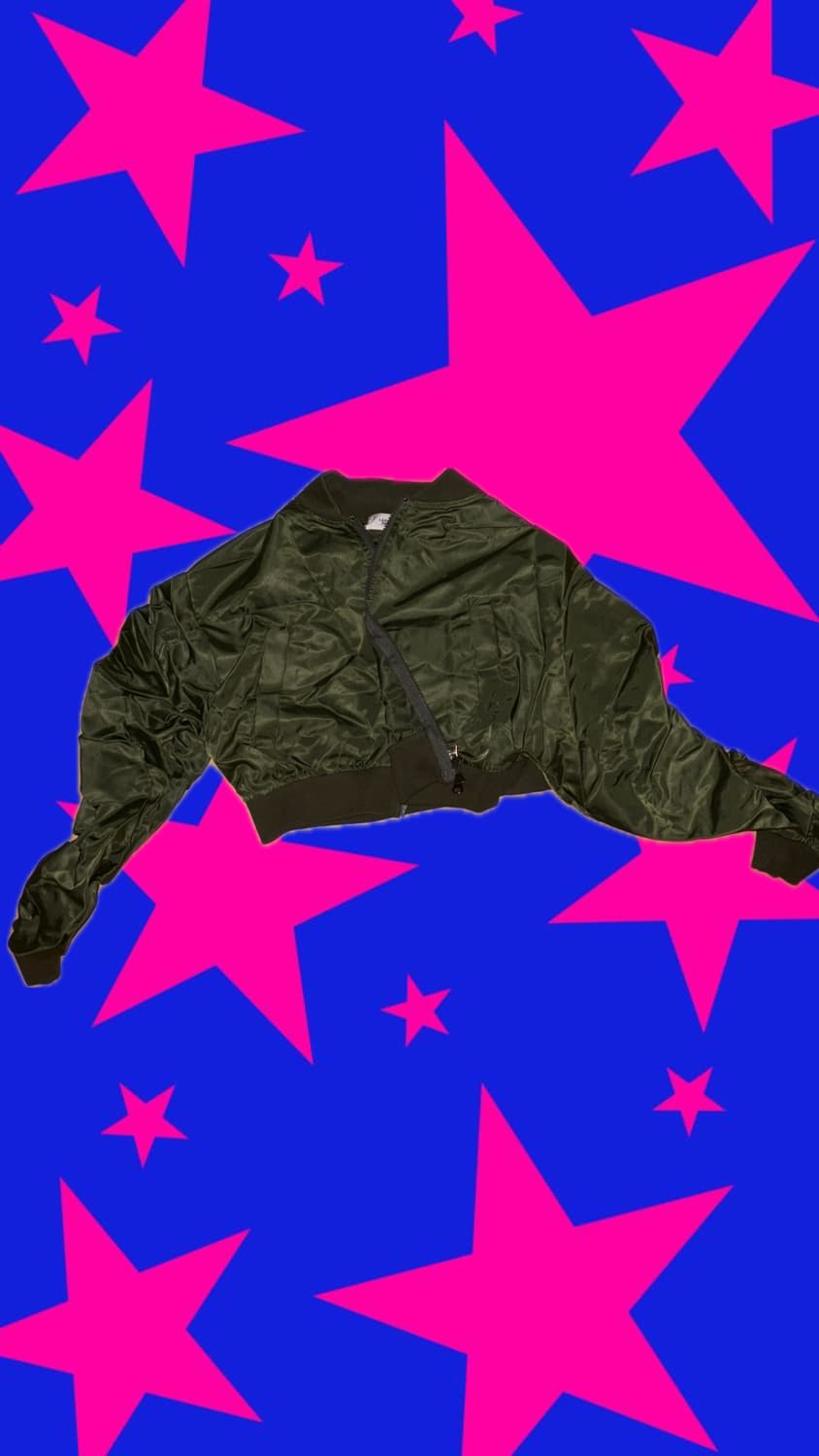 카키 크롭 볼레로 자켓 상품이미지1