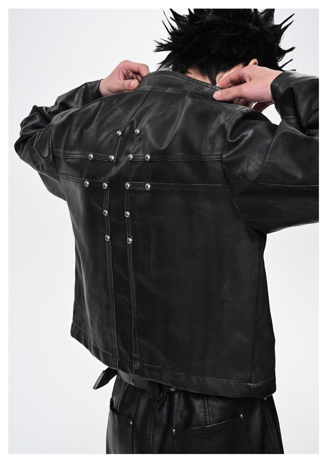 비엑세스 레더 자켓 상품이미지2