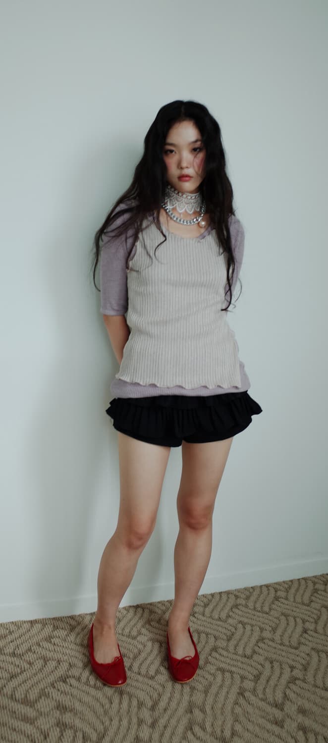 샵페어리 플리츠 레이어드 스커트팬츠 상품이미지2