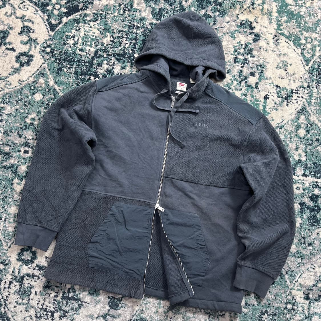 Levis 리바이스 후드 그런지 패치 인디고 집업(s) 상품이미지1