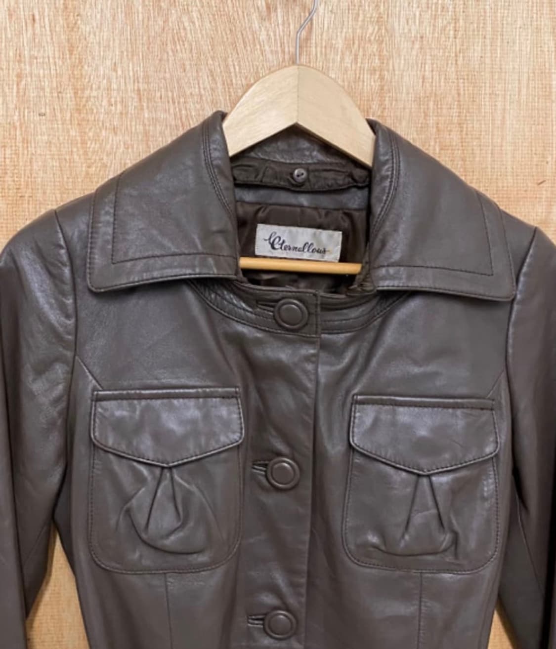 VTG 2way leather half coat 투웨이 가죽 하프코트 상품이미지4