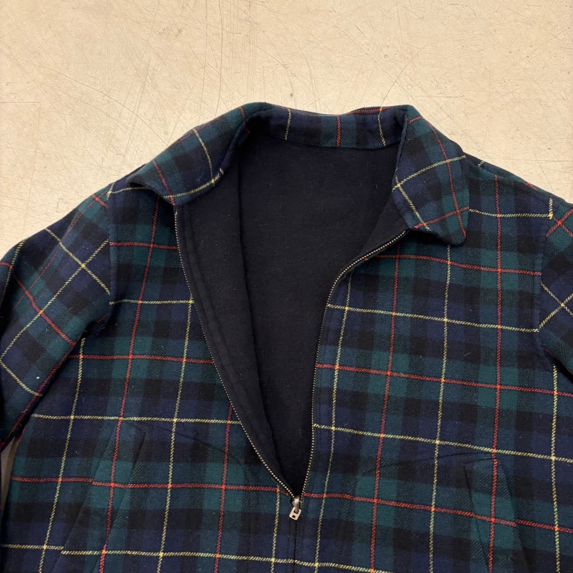 빈티지 체크 리버시블 모직 자켓 상품이미지2