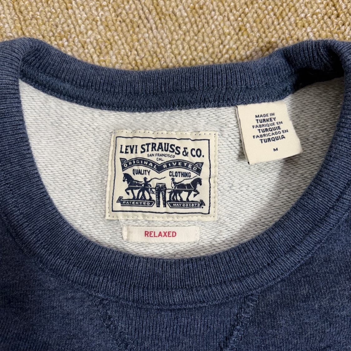 리바이스 해비웨이트 네이비 맨투맨(M) 상품이미지5