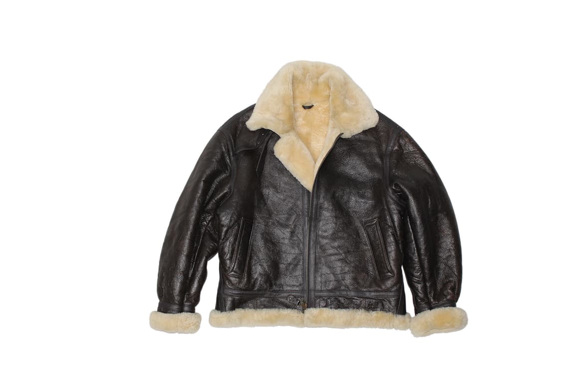 1990s USA 쉽스킨 B-3 폭격기 무스탕 상품이미지2