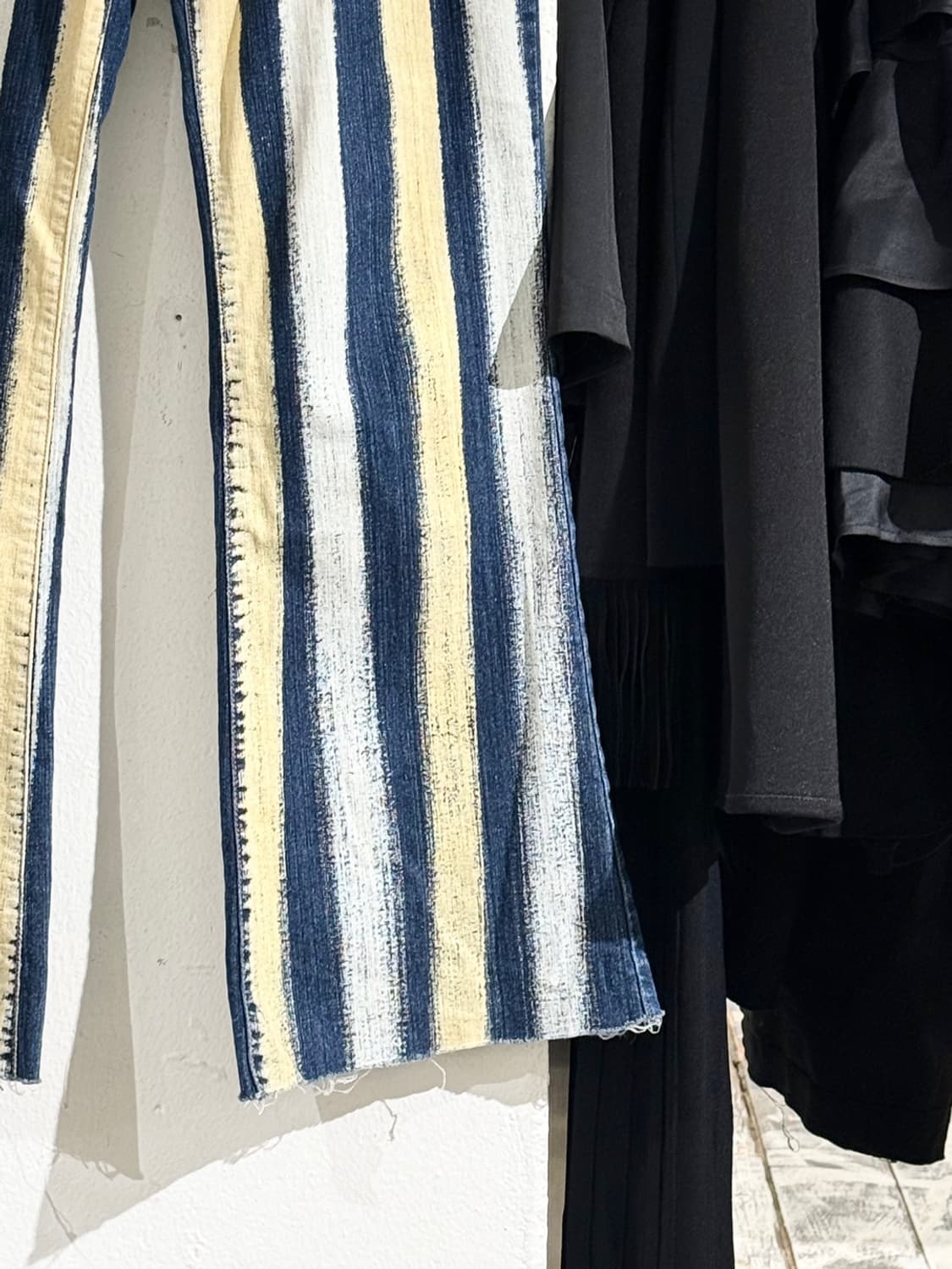 락 베이비 인디고 스트라이프 벨티드 데님 팬츠 상품이미지5