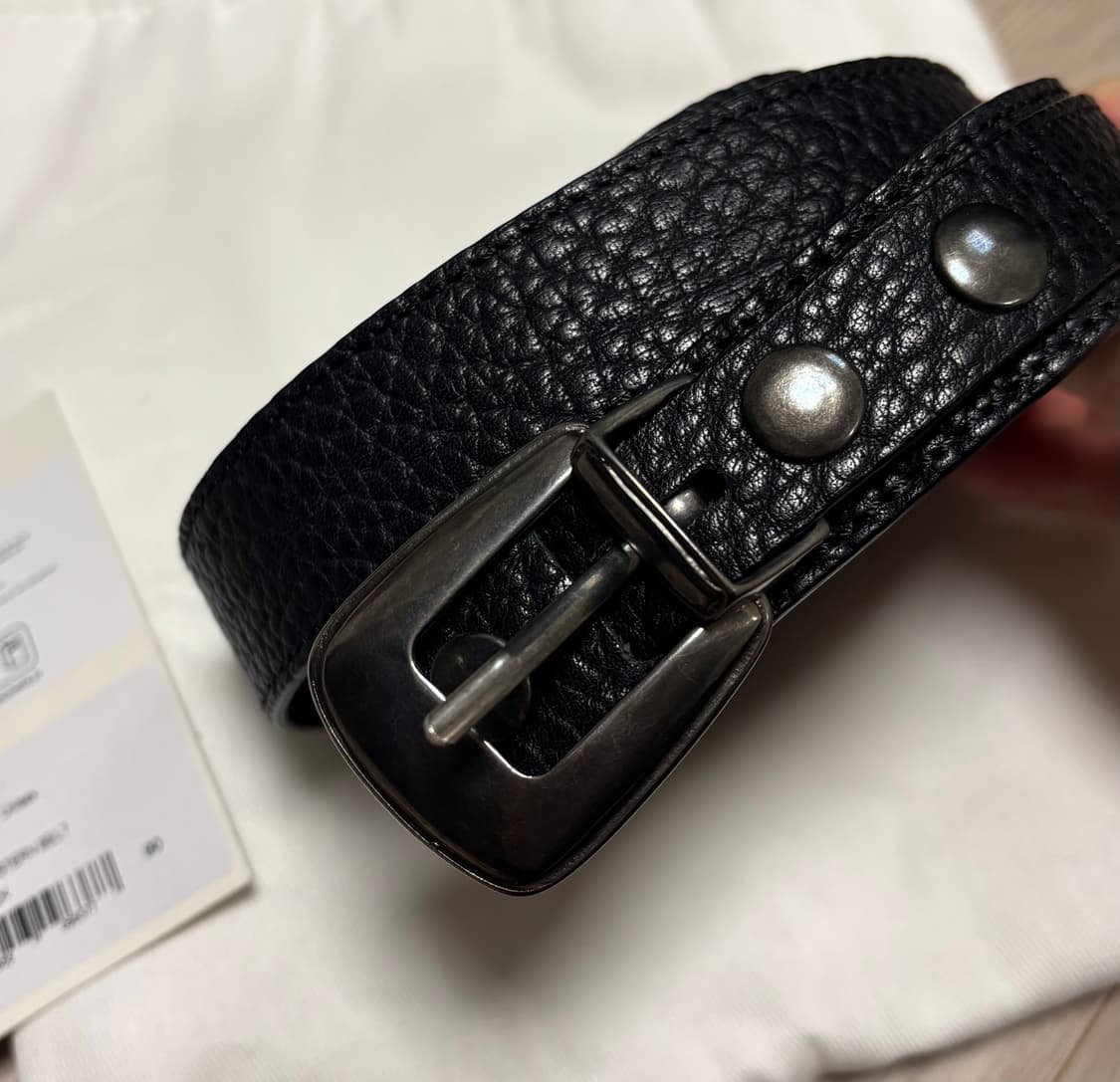 (90) Lemaire Minimal Western Belt Black 상품이미지2
