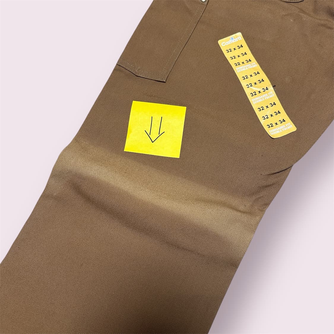 (새제품) 칼하트 B01 BRN 던가리핏 더블니 워크팬츠 32x34 상품이미지5