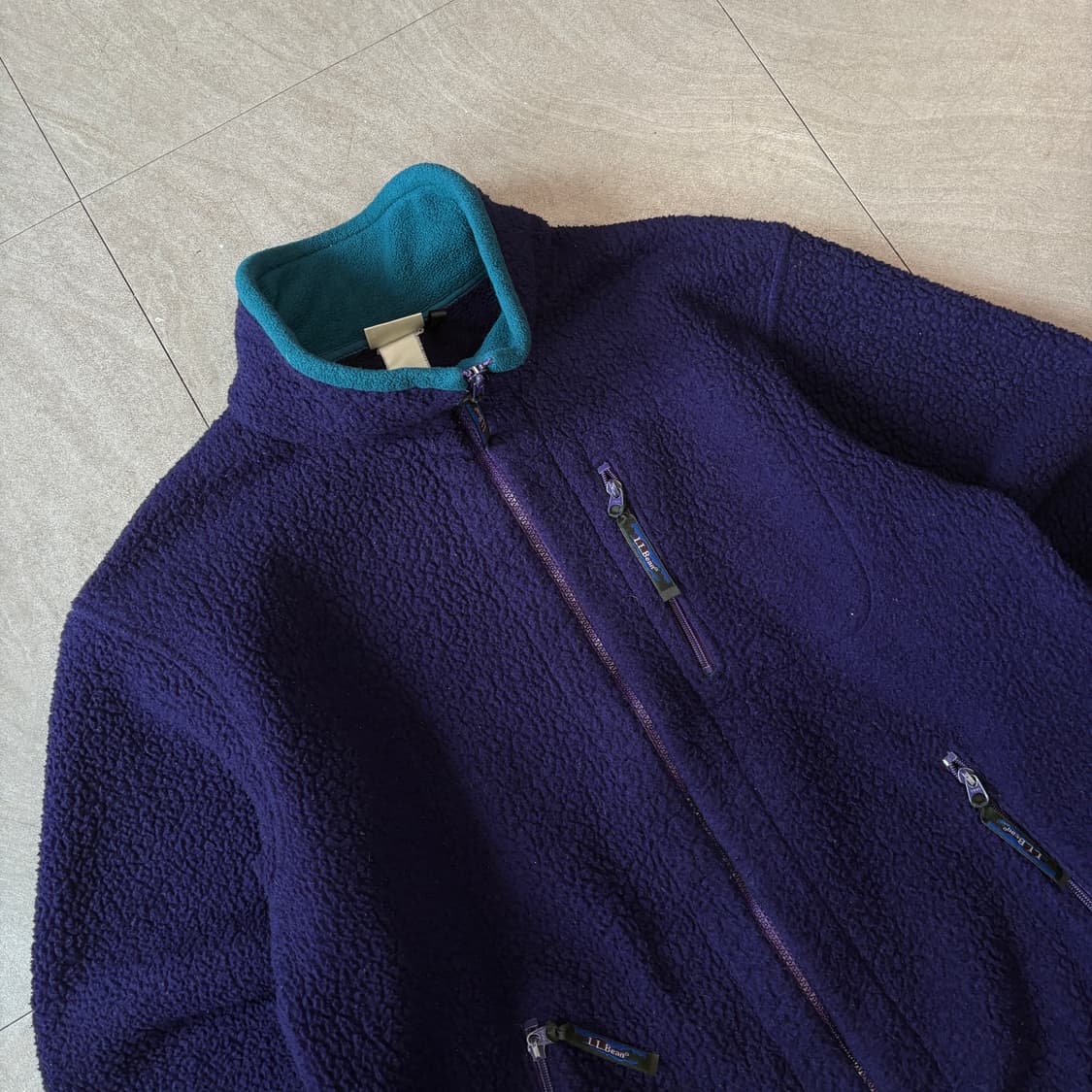 90s L.L.bean 90년대 생산 엘엘빈 퍼플 딥 파일 플리스 신칠라 상품이미지2