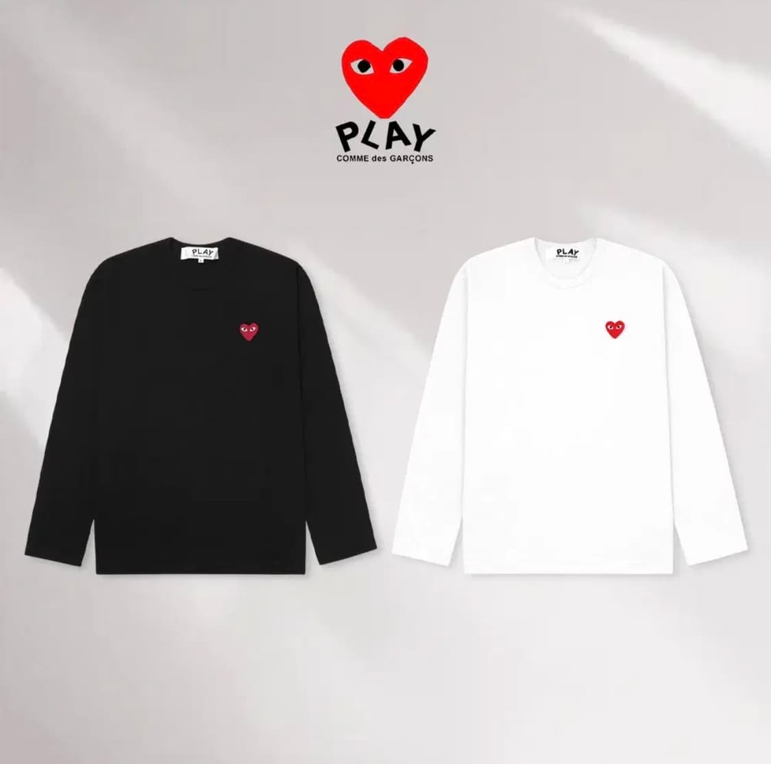 🔥[새상품/정품]🔥 꼼데가르송 롱슬리브 레드와펜 남녀공용 2color 상품이미지1