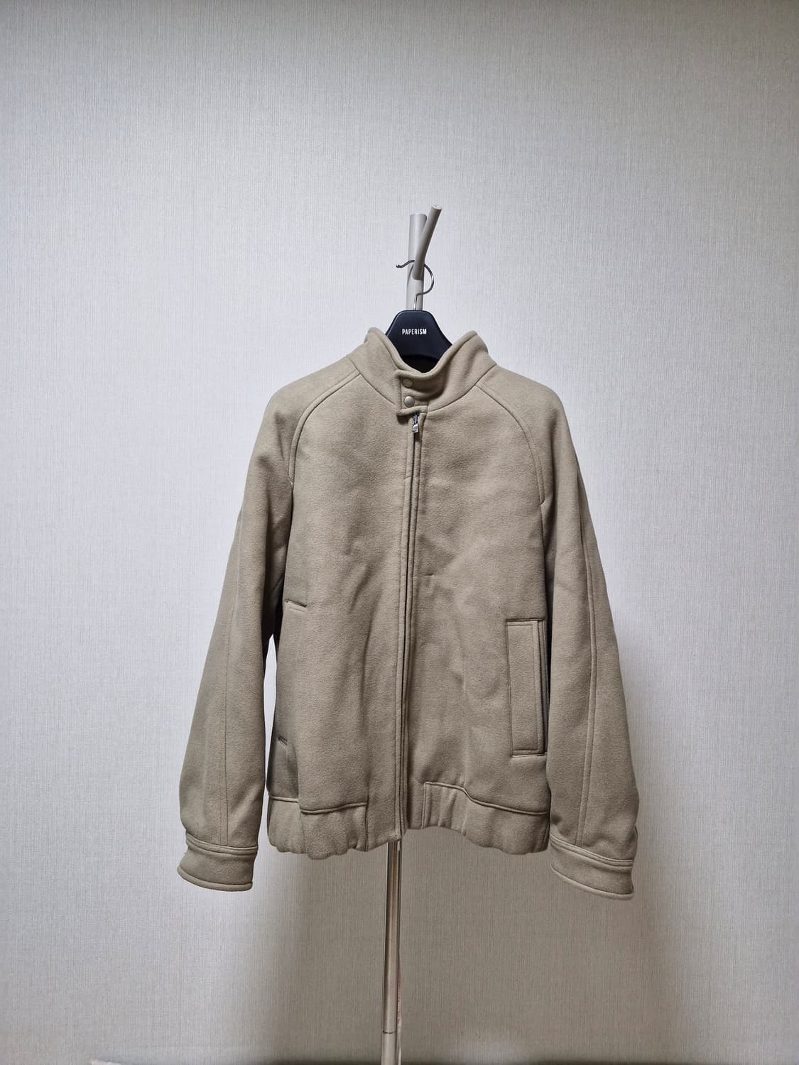 지오지아 베이지색 집업 블루종 자켓 105 상품이미지1