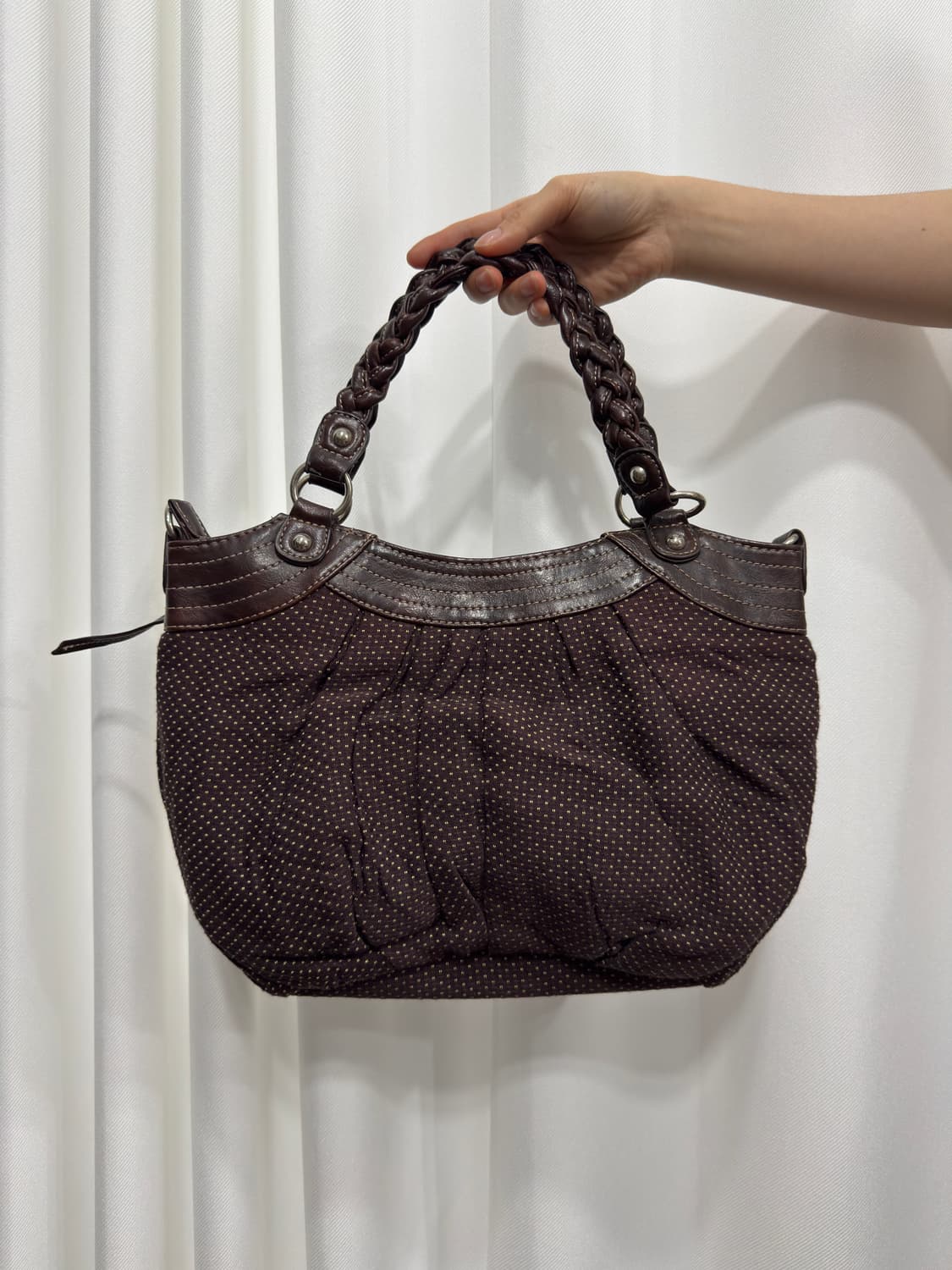 hush hush brown dot design shoulderbag 상품이미지3
