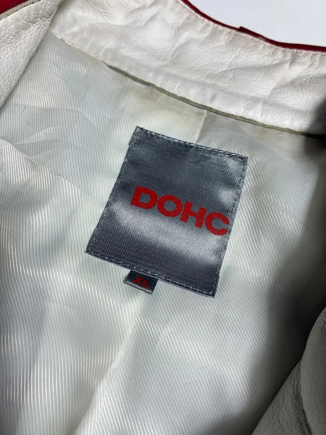 DOHC 레드 파이핑 패치 포인트 양가죽 라이딩 자켓 R1990 상품이미지9