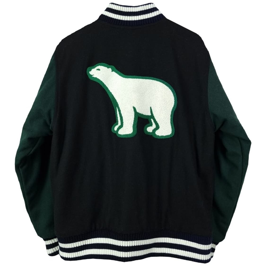 [포엑스알 X 곰표] 로고 자수 패치 바시티자켓 블랙 M18263 상품이미지3