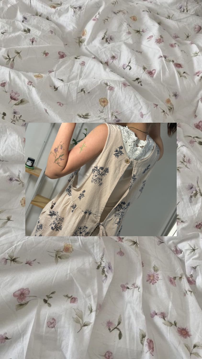 begie flower layerd ops 상품이미지4