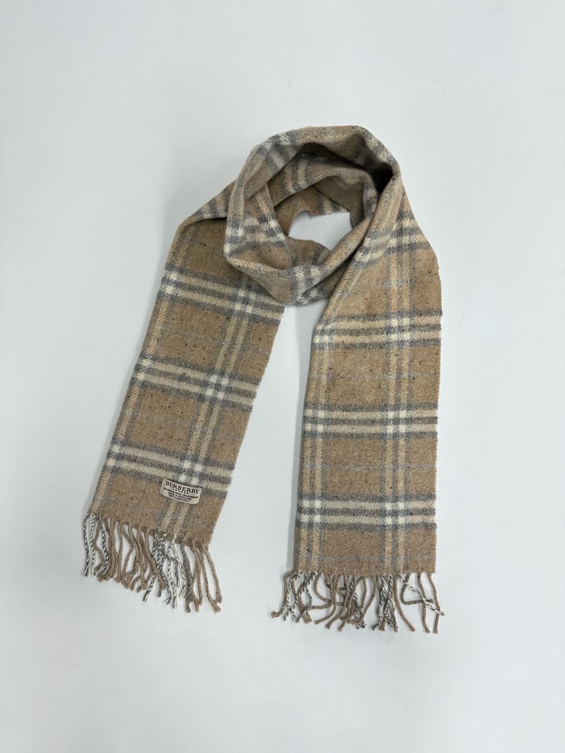 버버리 울 캐시미어 체크 머플러 상품이미지1