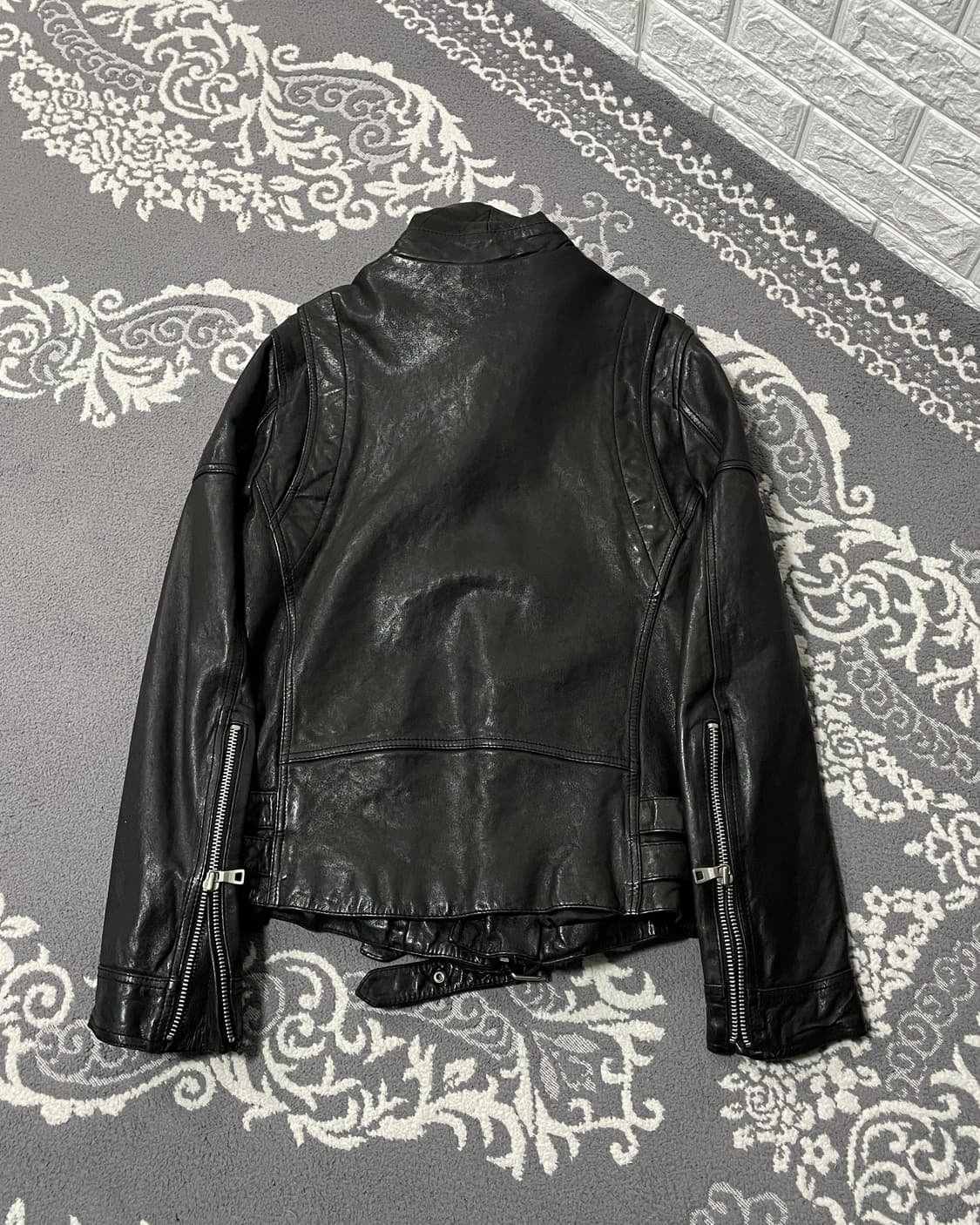 이탈리안 램스킨 더블 버클 라이더 자켓 상품이미지8