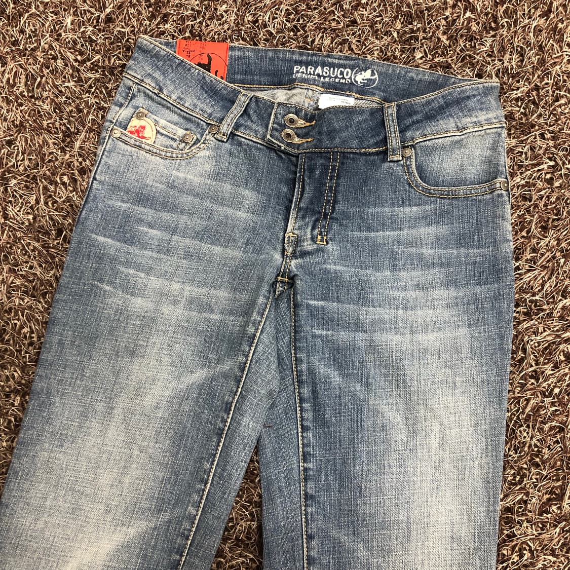 파라수코 워싱 부츠컷 데님 팬츠 상품이미지2