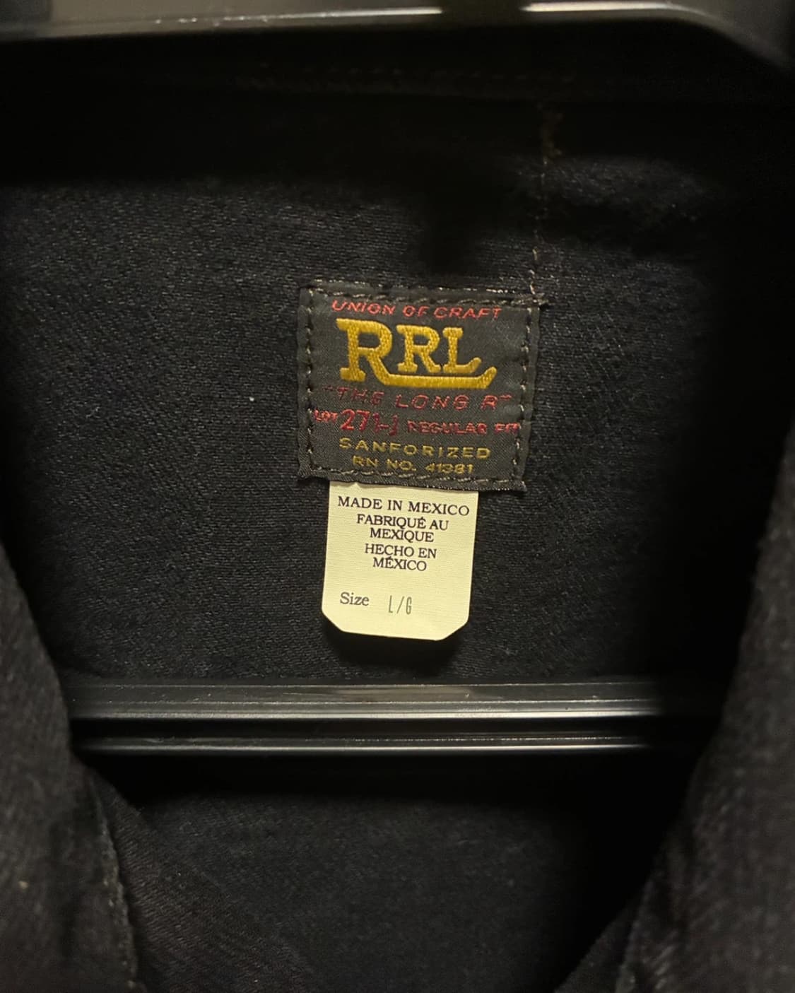 rrl lot271 블랙 L 상품이미지3