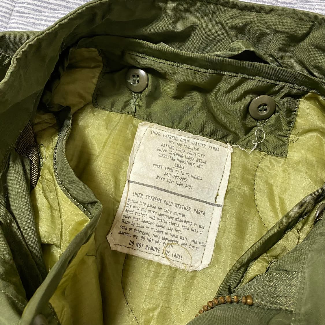 오리지널 M65 피쉬테일 개파카 OG S사이즈 상품이미지2