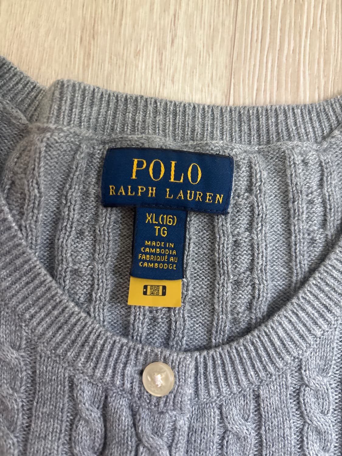 폴로 랄프로렌 케이블 니트 가디건 그레이 xl 걸스 상품이미지4