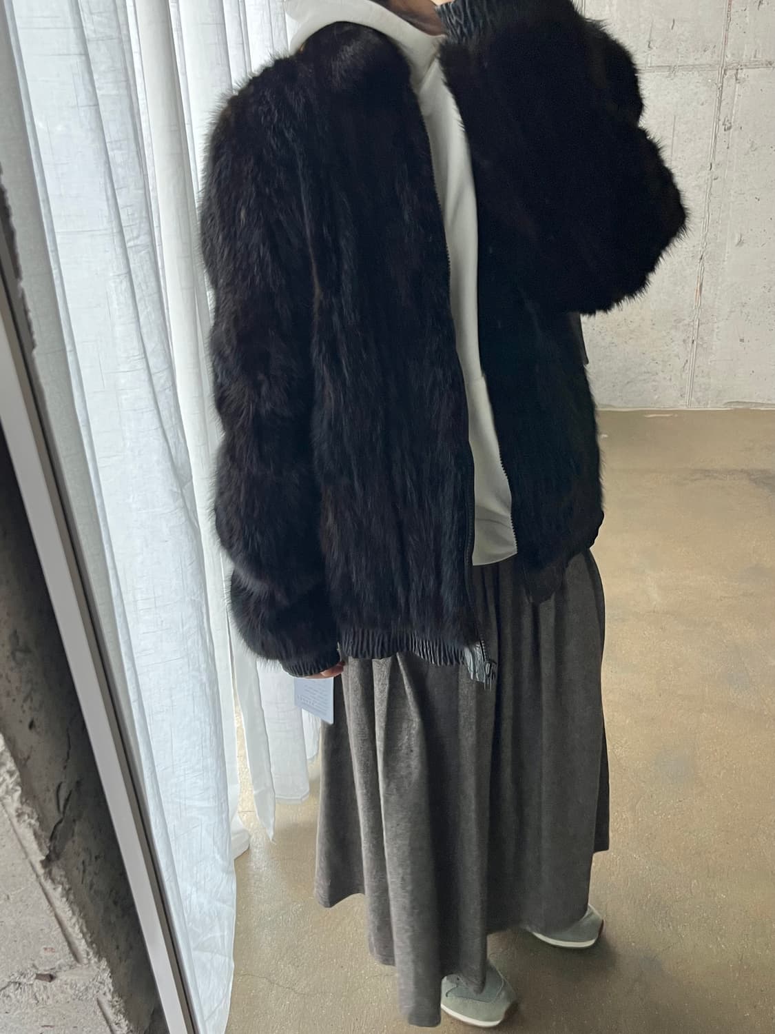 80s genuine mink 천연 밍크 봄버 자켓 상품이미지3