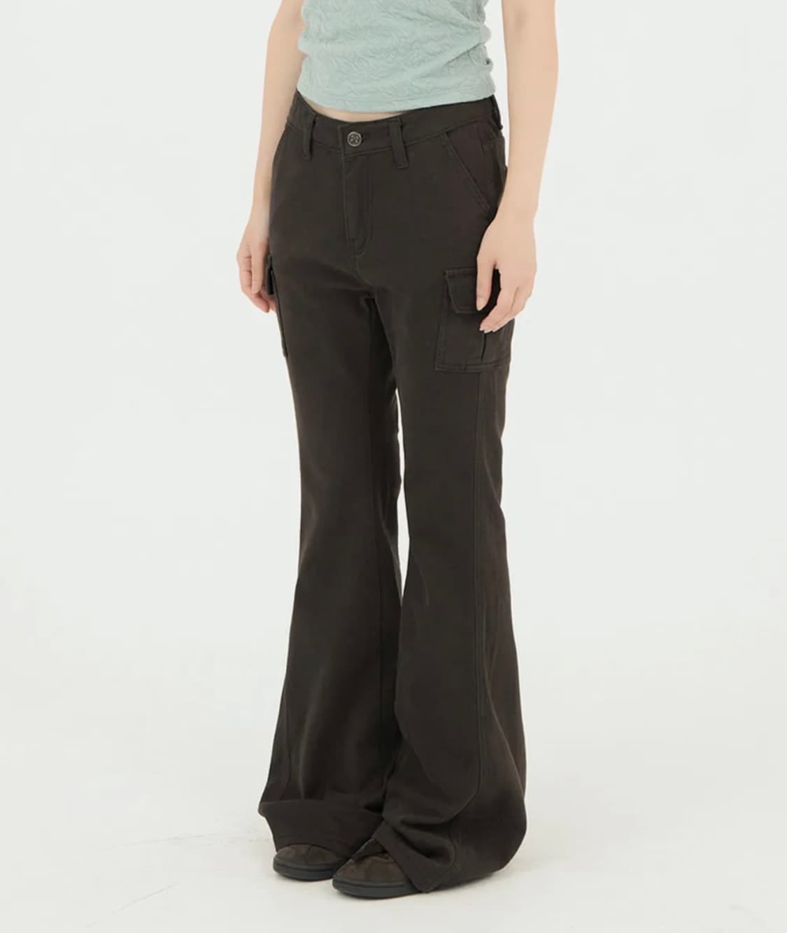 BUTTON LOW BOOTS-CUT PT BROWN 상품이미지1